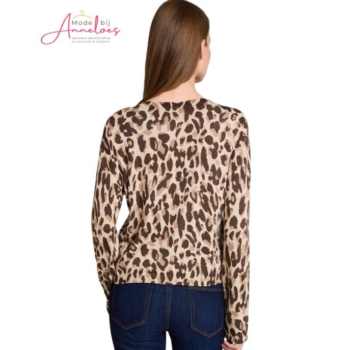 Tom Tailor Damesmode vest knit printed Leopard 1053387 Tom Tailor Damesmode vest knit printed Leopard 1053387